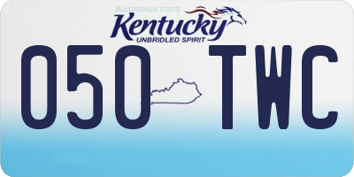 KY license plate 050TWC