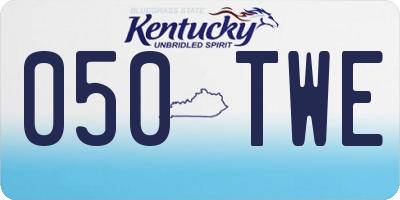KY license plate 050TWE