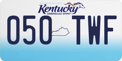 KY license plate 050TWF