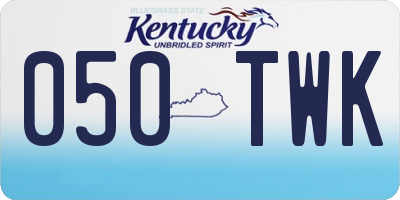 KY license plate 050TWK