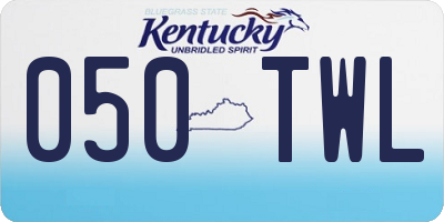 KY license plate 050TWL