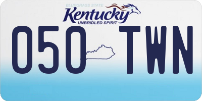 KY license plate 050TWN