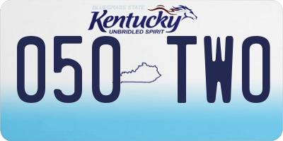 KY license plate 050TWO