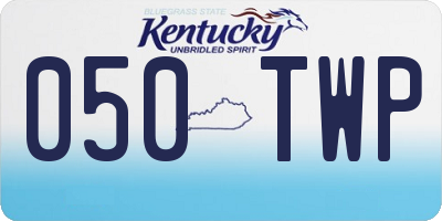 KY license plate 050TWP