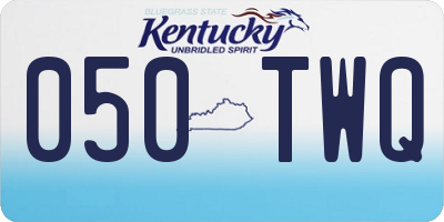 KY license plate 050TWQ