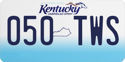 KY license plate 050TWS