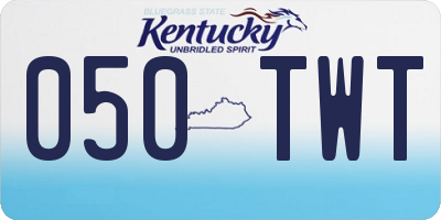 KY license plate 050TWT