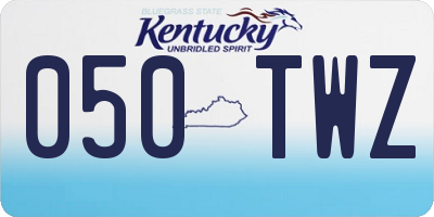 KY license plate 050TWZ