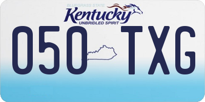 KY license plate 050TXG