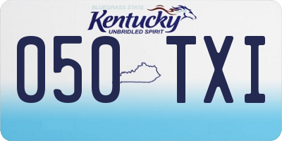 KY license plate 050TXI