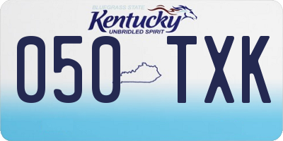 KY license plate 050TXK