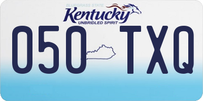 KY license plate 050TXQ