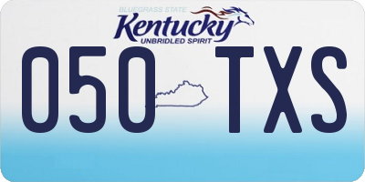 KY license plate 050TXS