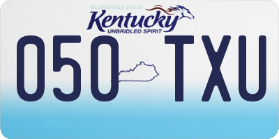 KY license plate 050TXU