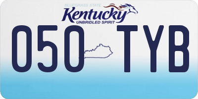 KY license plate 050TYB