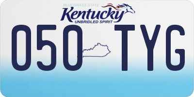 KY license plate 050TYG