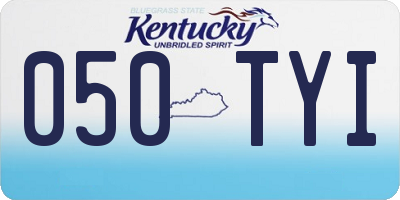 KY license plate 050TYI