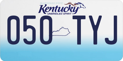 KY license plate 050TYJ