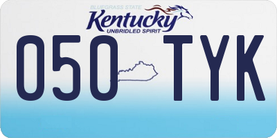 KY license plate 050TYK