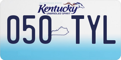 KY license plate 050TYL
