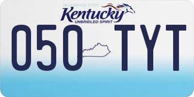 KY license plate 050TYT