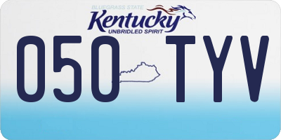 KY license plate 050TYV