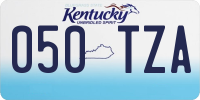 KY license plate 050TZA
