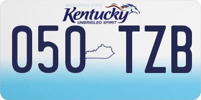 KY license plate 050TZB