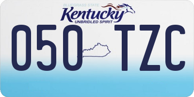KY license plate 050TZC