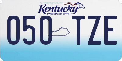 KY license plate 050TZE