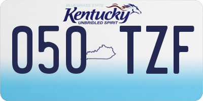 KY license plate 050TZF