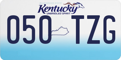 KY license plate 050TZG