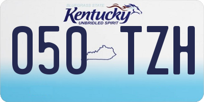 KY license plate 050TZH