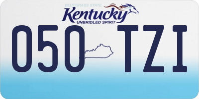 KY license plate 050TZI