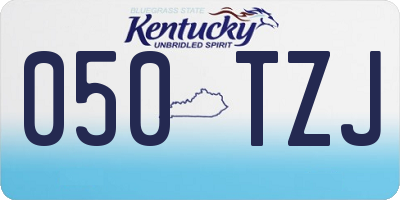 KY license plate 050TZJ