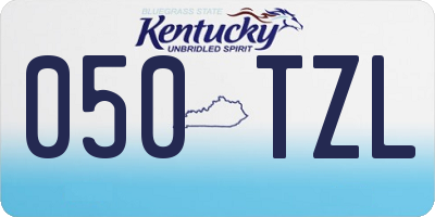 KY license plate 050TZL