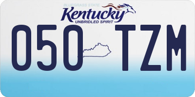 KY license plate 050TZM