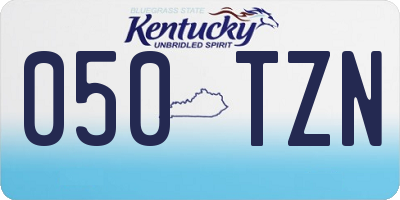 KY license plate 050TZN