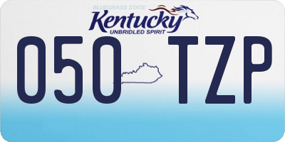 KY license plate 050TZP