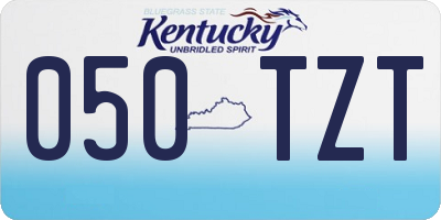 KY license plate 050TZT