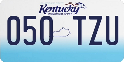 KY license plate 050TZU