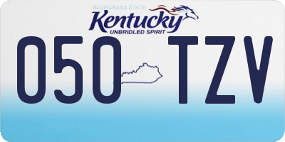KY license plate 050TZV