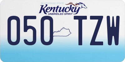 KY license plate 050TZW