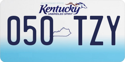 KY license plate 050TZY