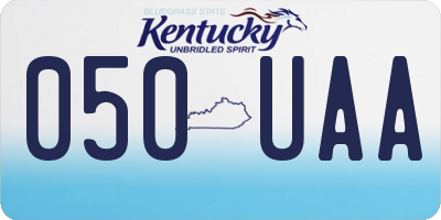 KY license plate 050UAA