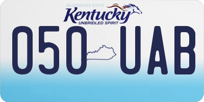KY license plate 050UAB