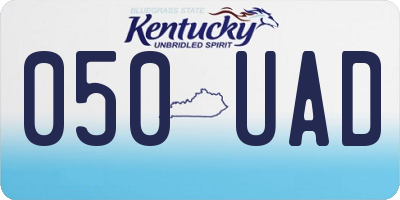 KY license plate 050UAD