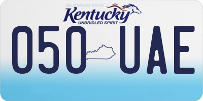 KY license plate 050UAE