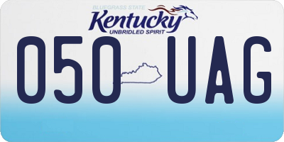 KY license plate 050UAG