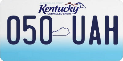 KY license plate 050UAH